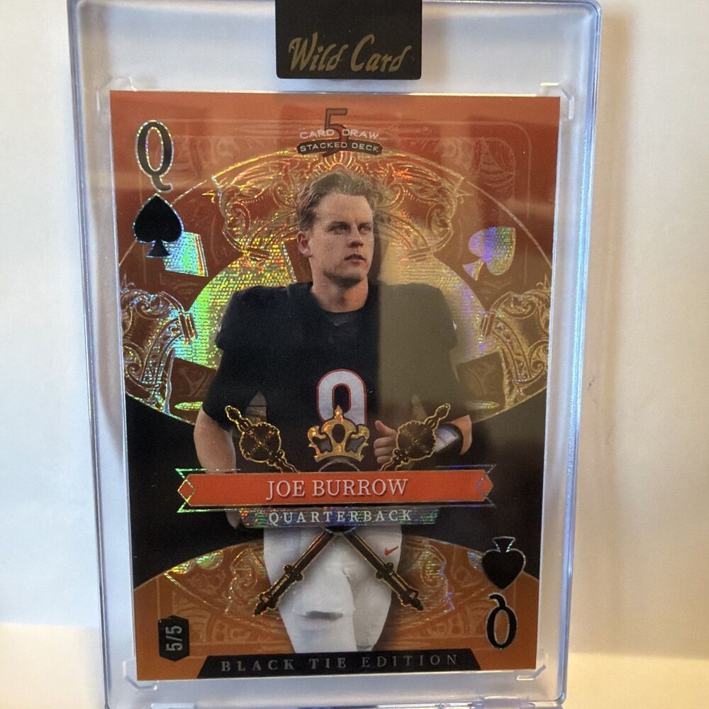 Wild Card Joe Burrow Bengals 5 Card Draw Stacked Deck Black Tie #SDJJ-JBN 5/5
